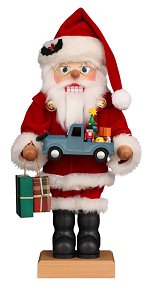 Santa with Blue Truck<br>2021 Ulbricht Nutcracker